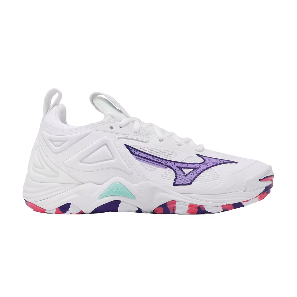 Mizuno Women's Wave Momentum 3 White Violet Indigo