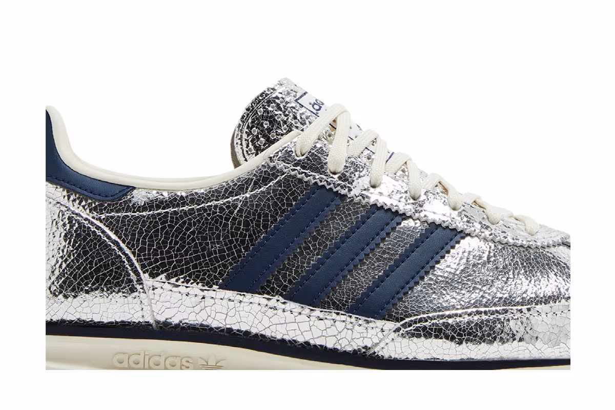 adidas Women's SL72 OG Silver Metallic Collegiate Navy, view 3