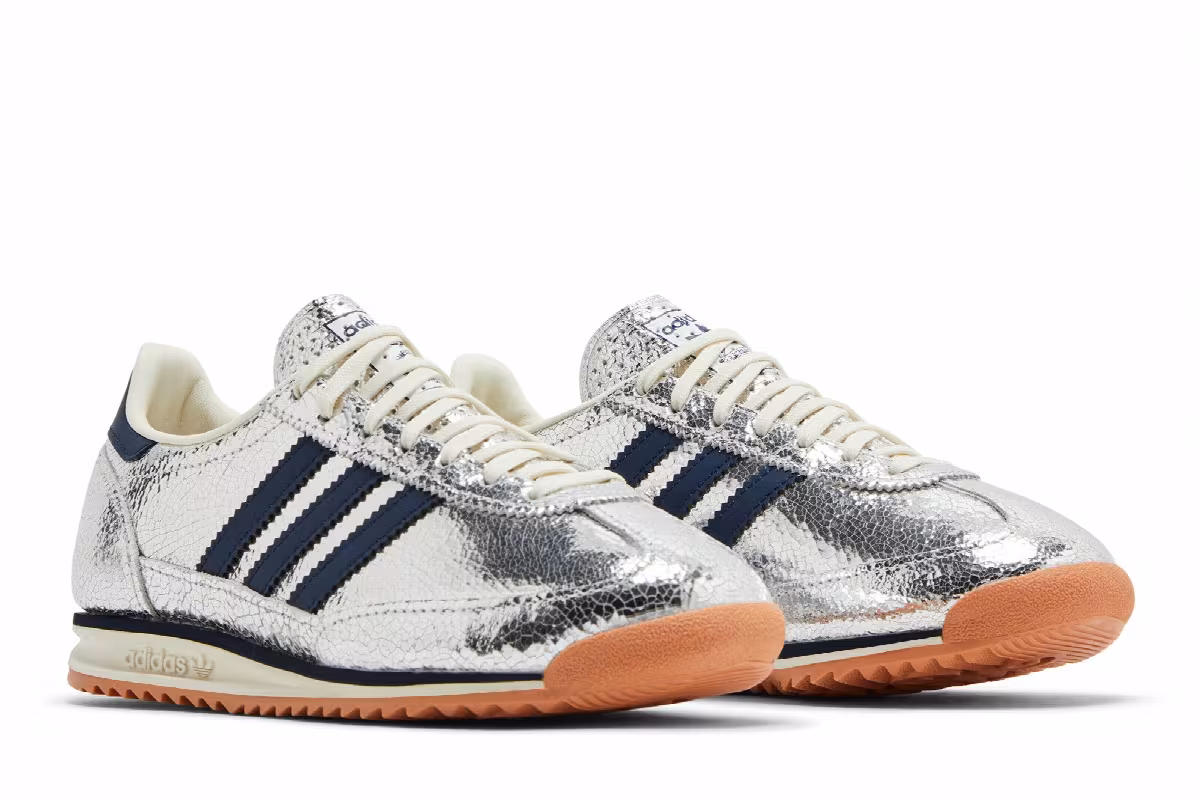 adidas Women's SL72 OG Silver Metallic Collegiate Navy, view 9
