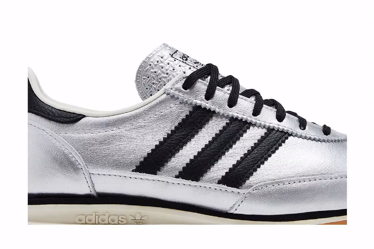 adidas Women's SL72 OG Silver Metallic Black, view 3