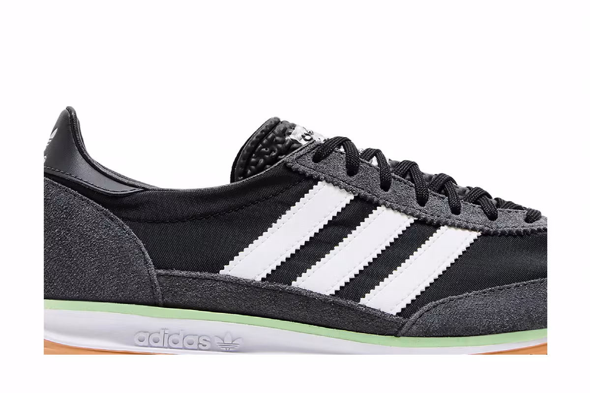 adidas Women's SL72 OG Black Carbon Green, view 3