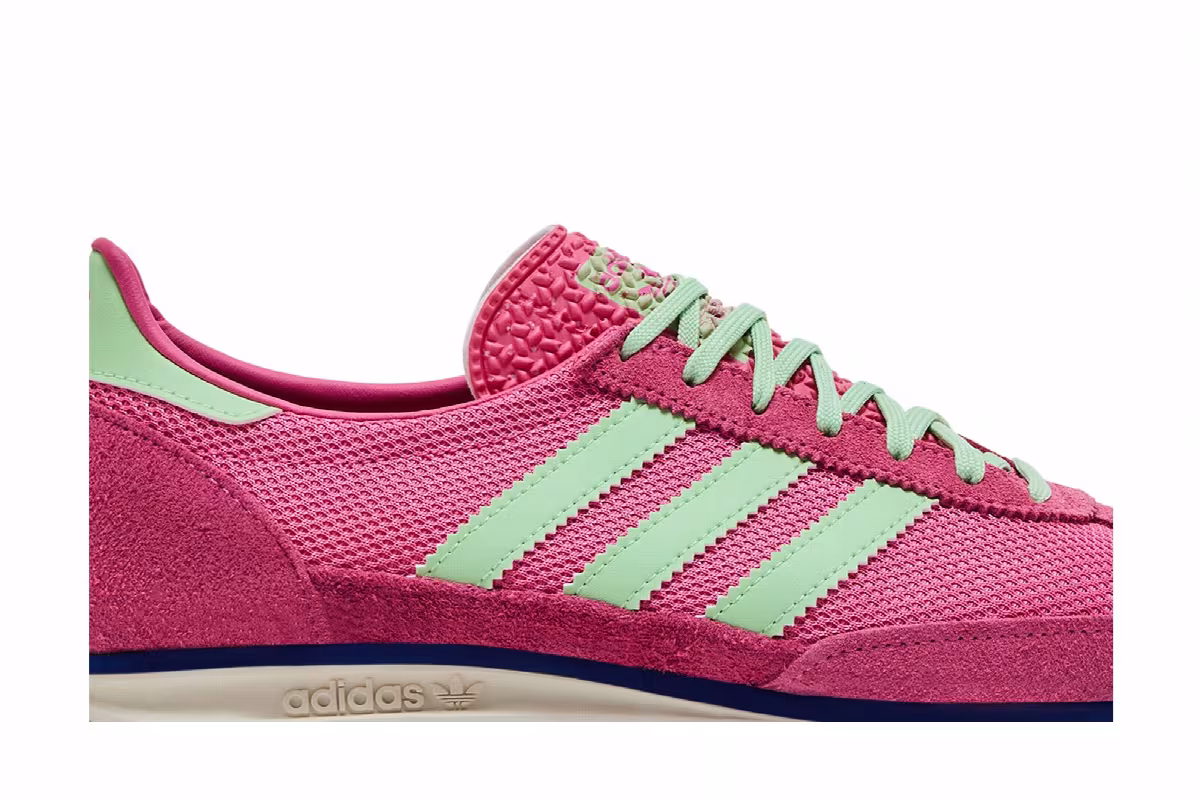 adidas Women's SL72 OG Pink Fusion Green Spark, view 3