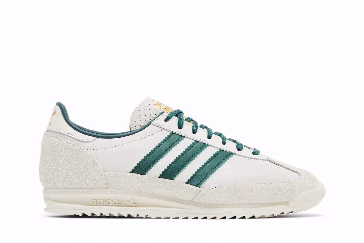 adidas Women's SL72 OG Off White Collegiate Green, view 2