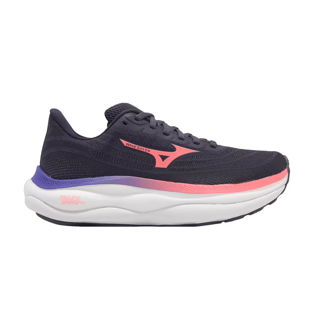 Mizuno Women's Wave Sky 9 Odyssey Grey Striking Coral
