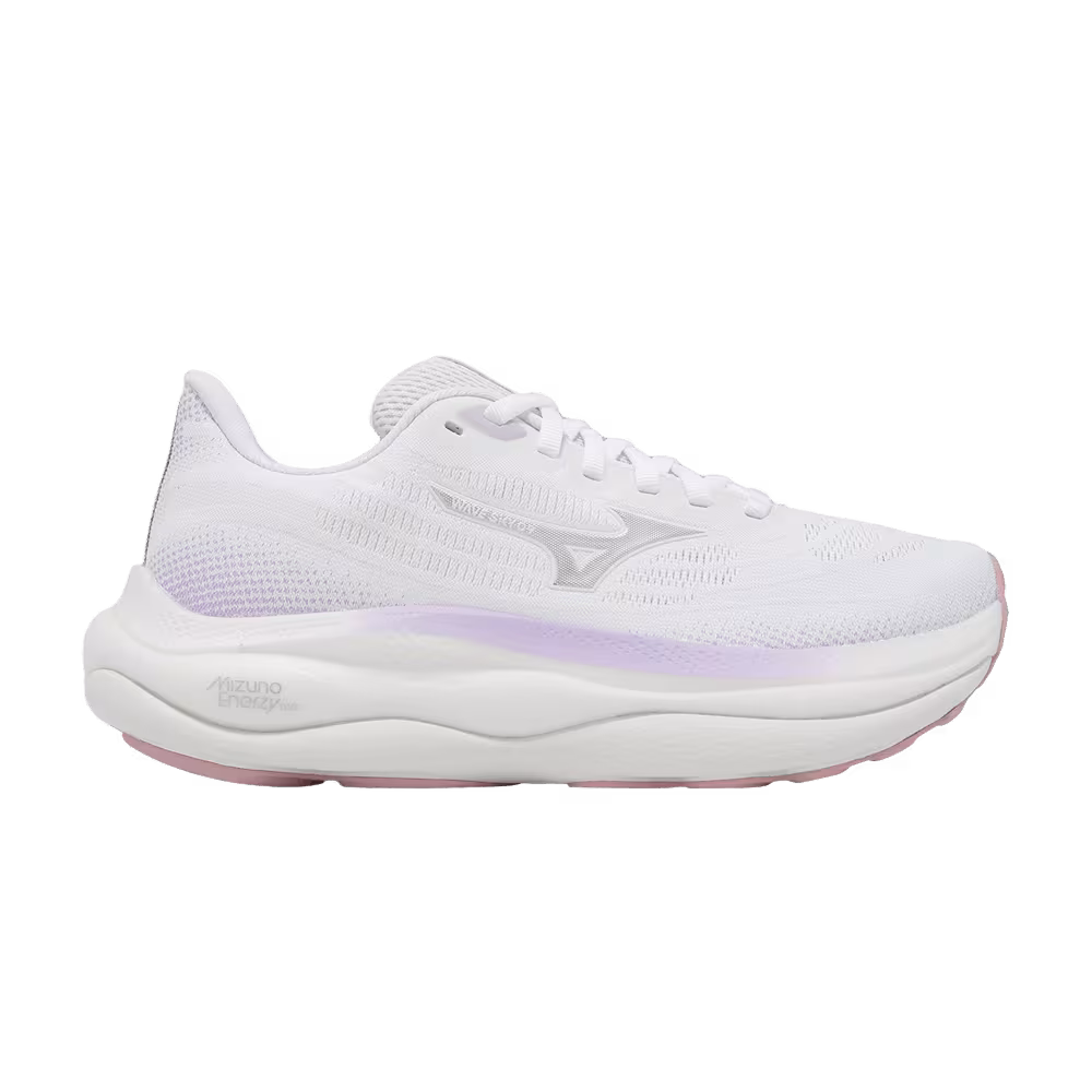 Mizuno Women's Wave Sky 9 White Silver Orchid Petal