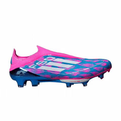 adidas F50+ Elite Laceless FG 'Solar Blue Cloud White Solar Pink'