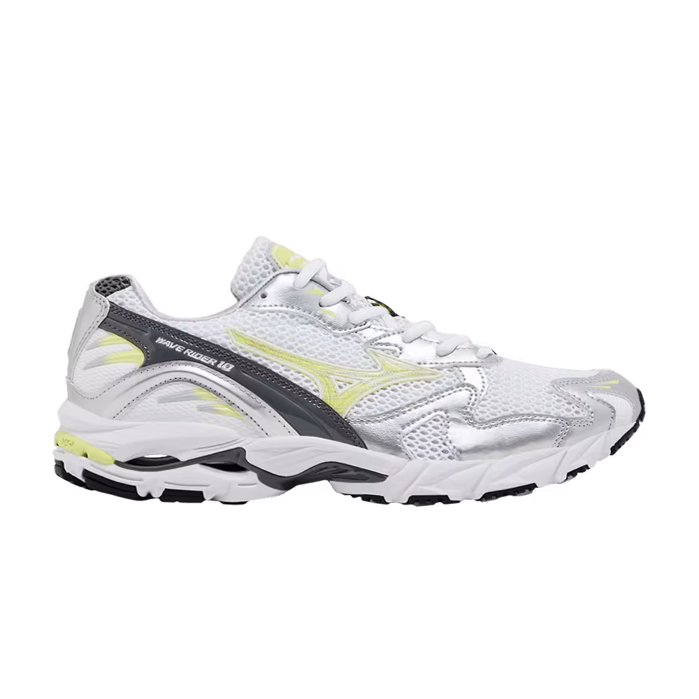 Mizuno Wave Rider 10 White Sunny Lime