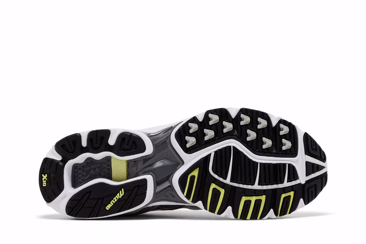 Mizuno Wave Rider 10 White Sunny Lime, view 5