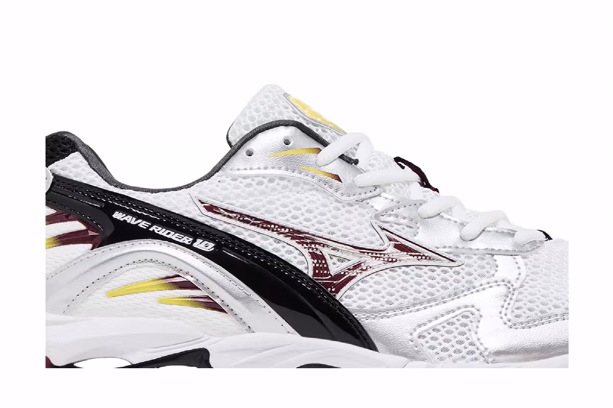 Mizuno Wave Rider 10 White Cabernet, view 3