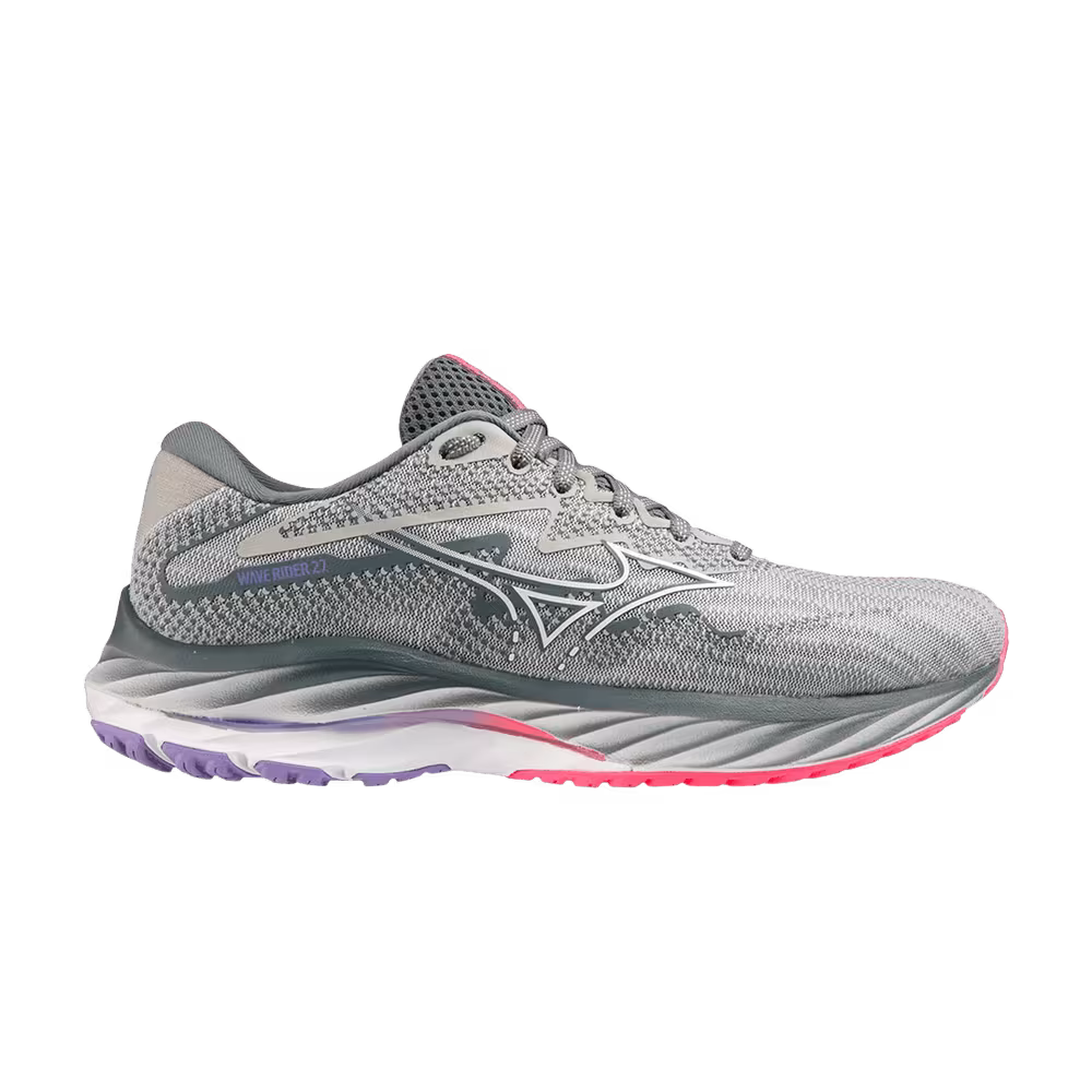 Mizuno Women's Wave Rider 27 Wide Pearl Blue White
