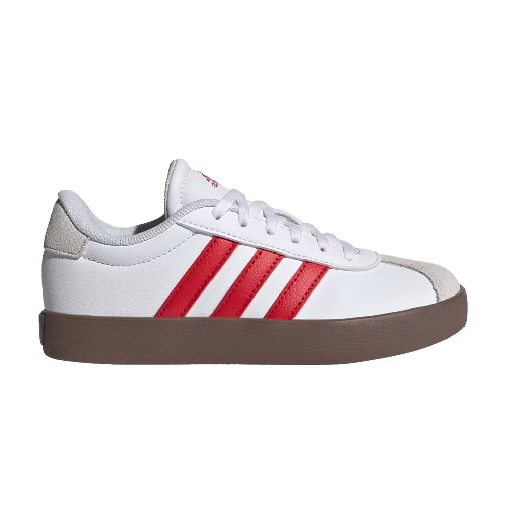 Adidas VL Court 3.0 K White Scarlet Gum