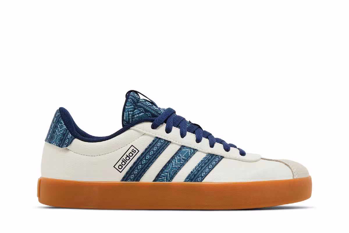 FARM Rio x adidas Women's VL Court 3.0 White Night Indigo Gum, view 2
