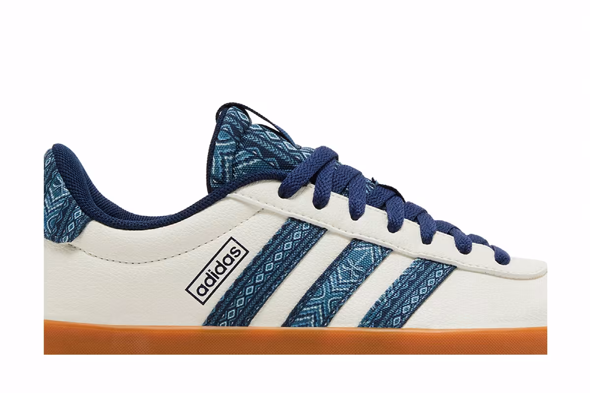 FARM Rio x adidas Women's VL Court 3.0 White Night Indigo Gum, view 3