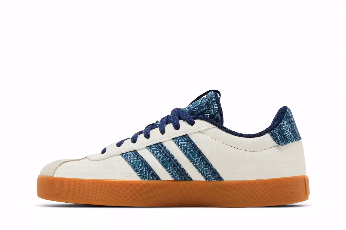 FARM Rio x adidas Women's VL Court 3.0 White Night Indigo Gum, view 4