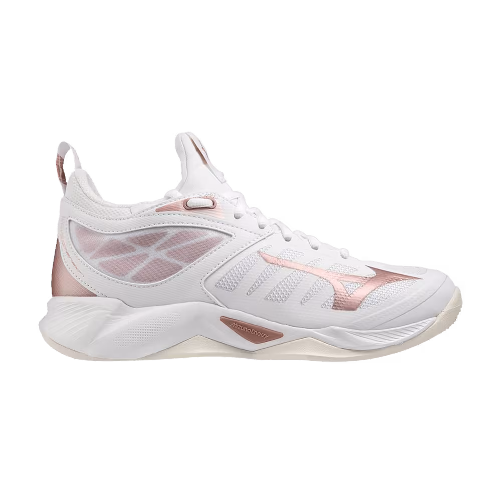 Mizuno Women's Wave Dimension White Rose Gold