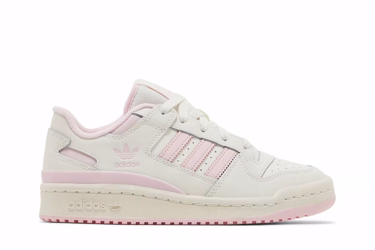 adidas Women's Forum Low CL White Clear Pink, view 2