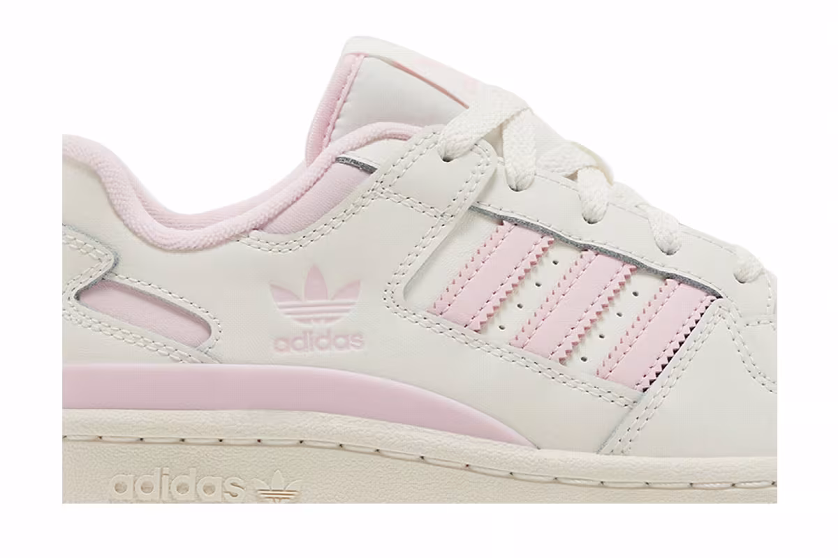 adidas Women's Forum Low CL White Clear Pink, view 3