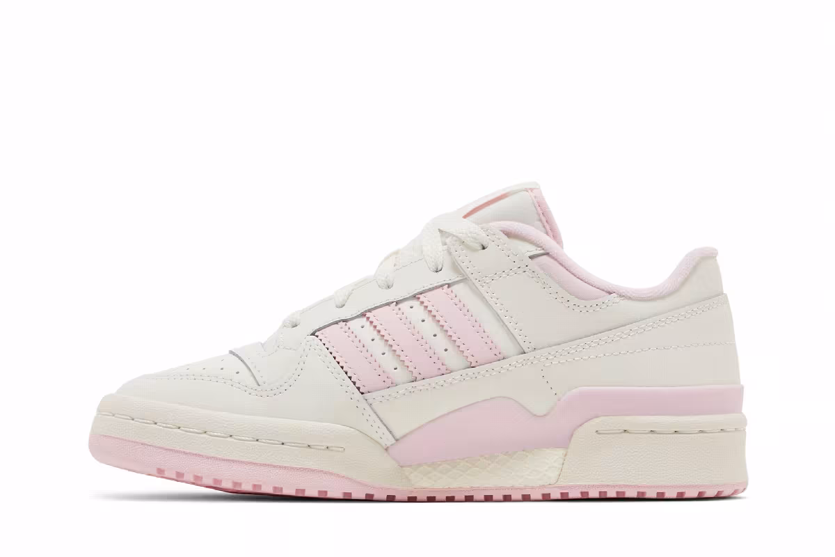 adidas Women's Forum Low CL White Clear Pink, view 4