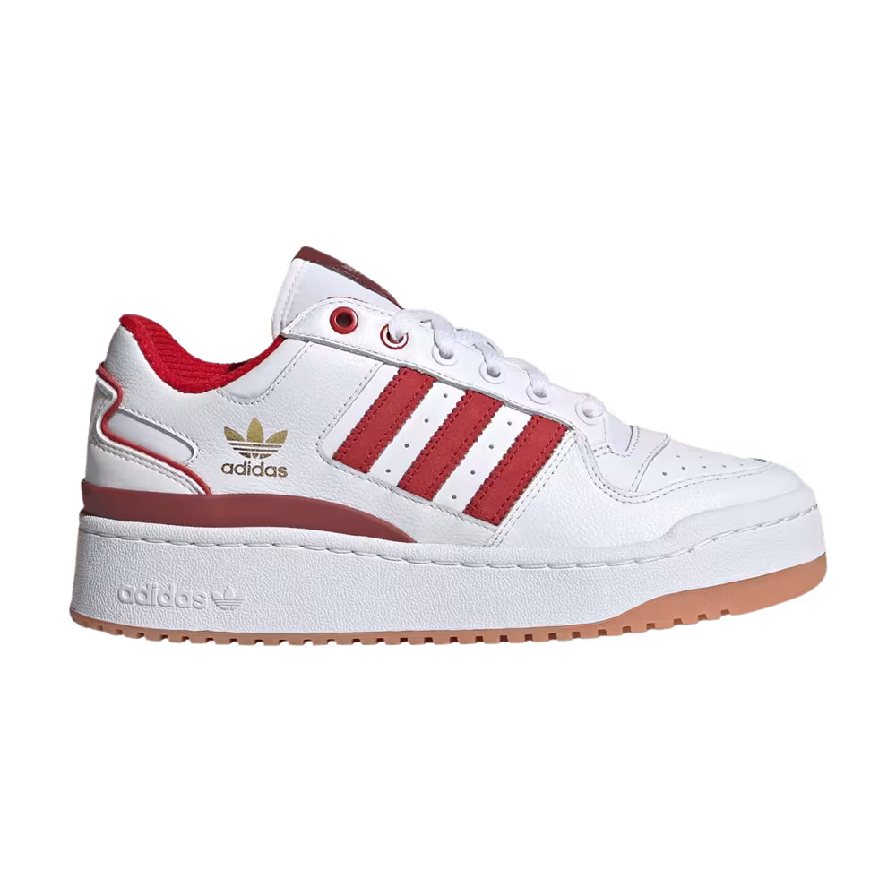 Adidas Women's Forum Bold White Scarlet Gum