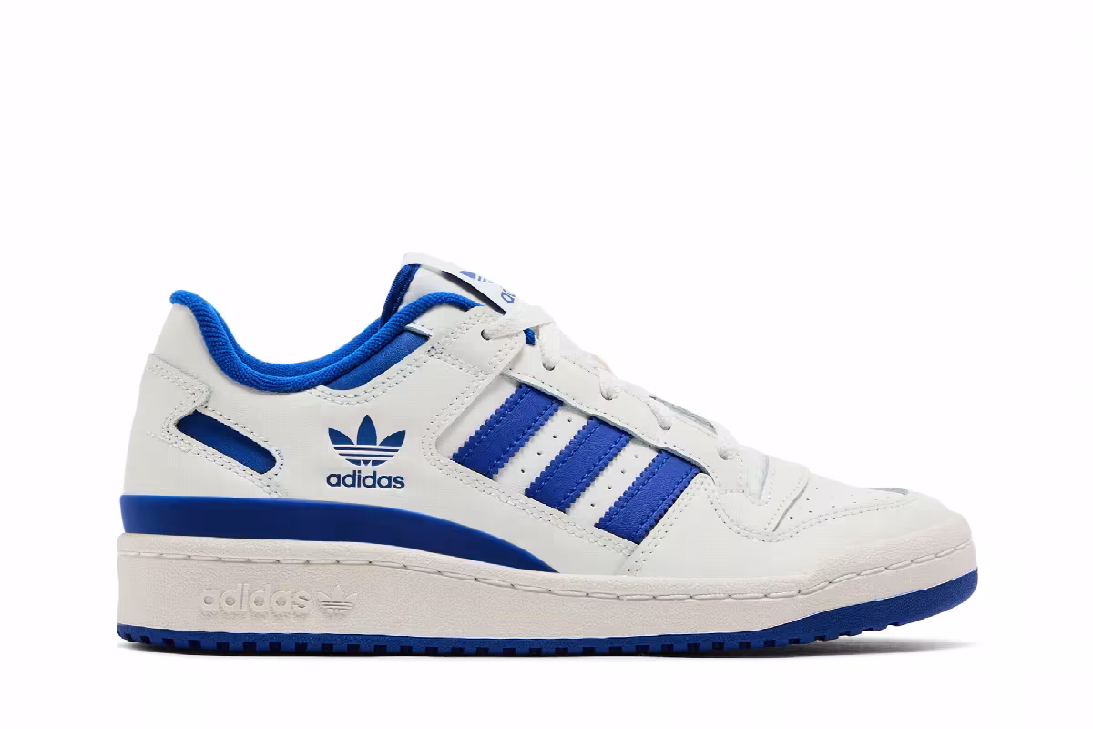 adidas Women's Forum Low CL White Royal Blue, view 2