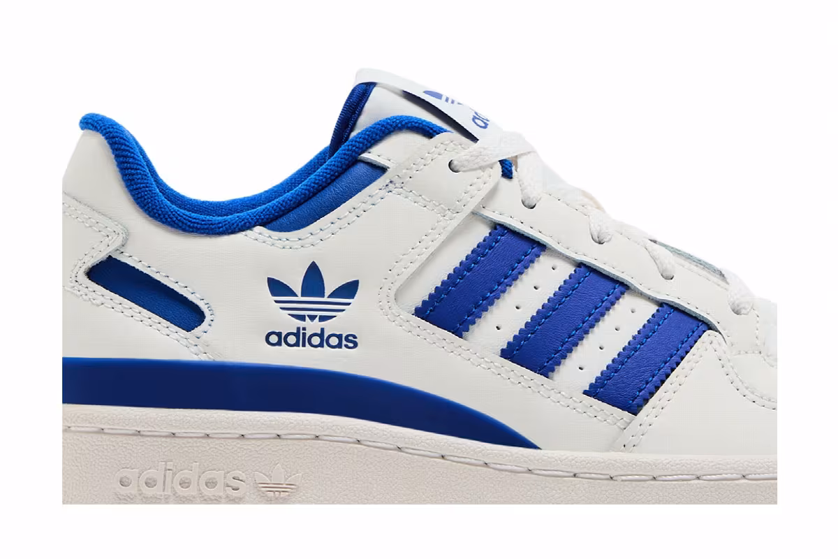 adidas Women's Forum Low CL White Royal Blue, view 3