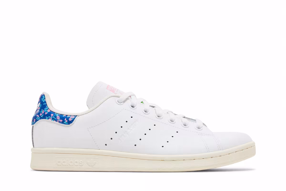 KSENIASCHNAIDER x adidas Women's Stan Smith White Floral Heel, view 2