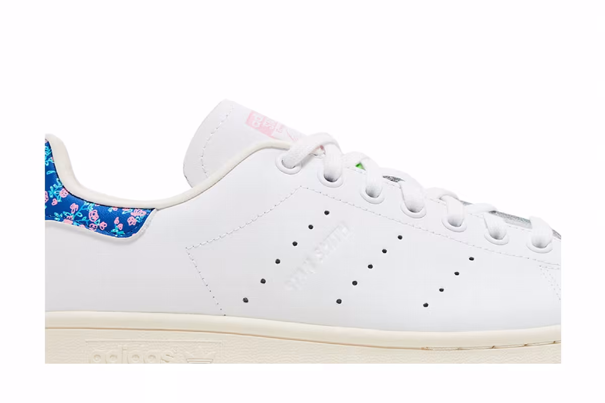 KSENIASCHNAIDER x adidas Women's Stan Smith White Floral Heel, view 3