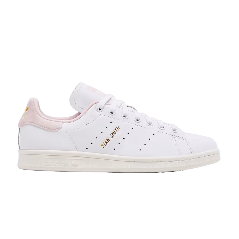 adidas Women's Stan Smith White Velvet Sandy Pink