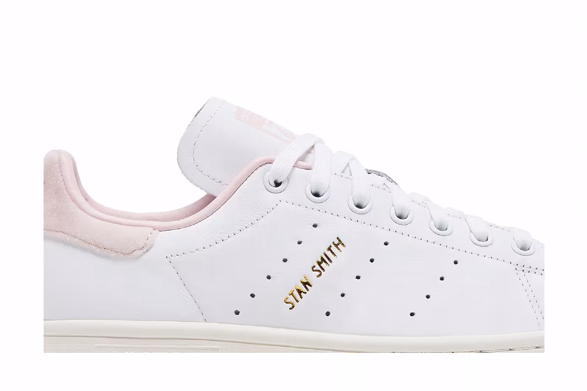 adidas Women's Stan Smith White Velvet Sandy Pink, view 3