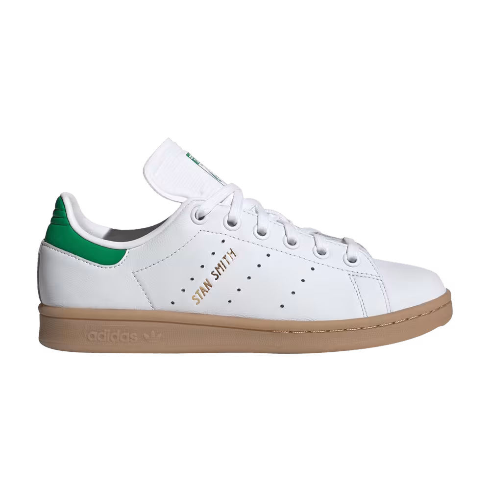 Adidas Stan Smith J White Green Gum