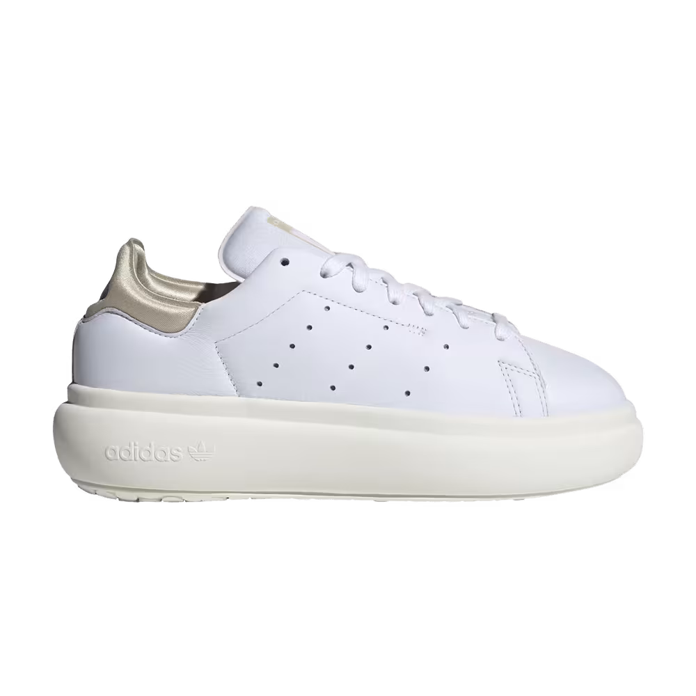 Adidas Women's Stan Smith Platform White Wonder Gold Metallic