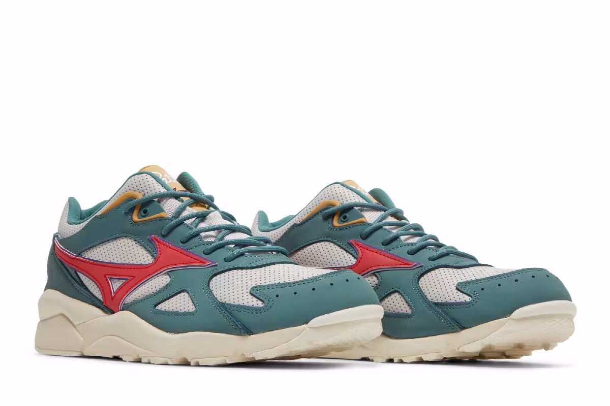 Patta x Mizuno Sky Medal Green Ivory, view 9