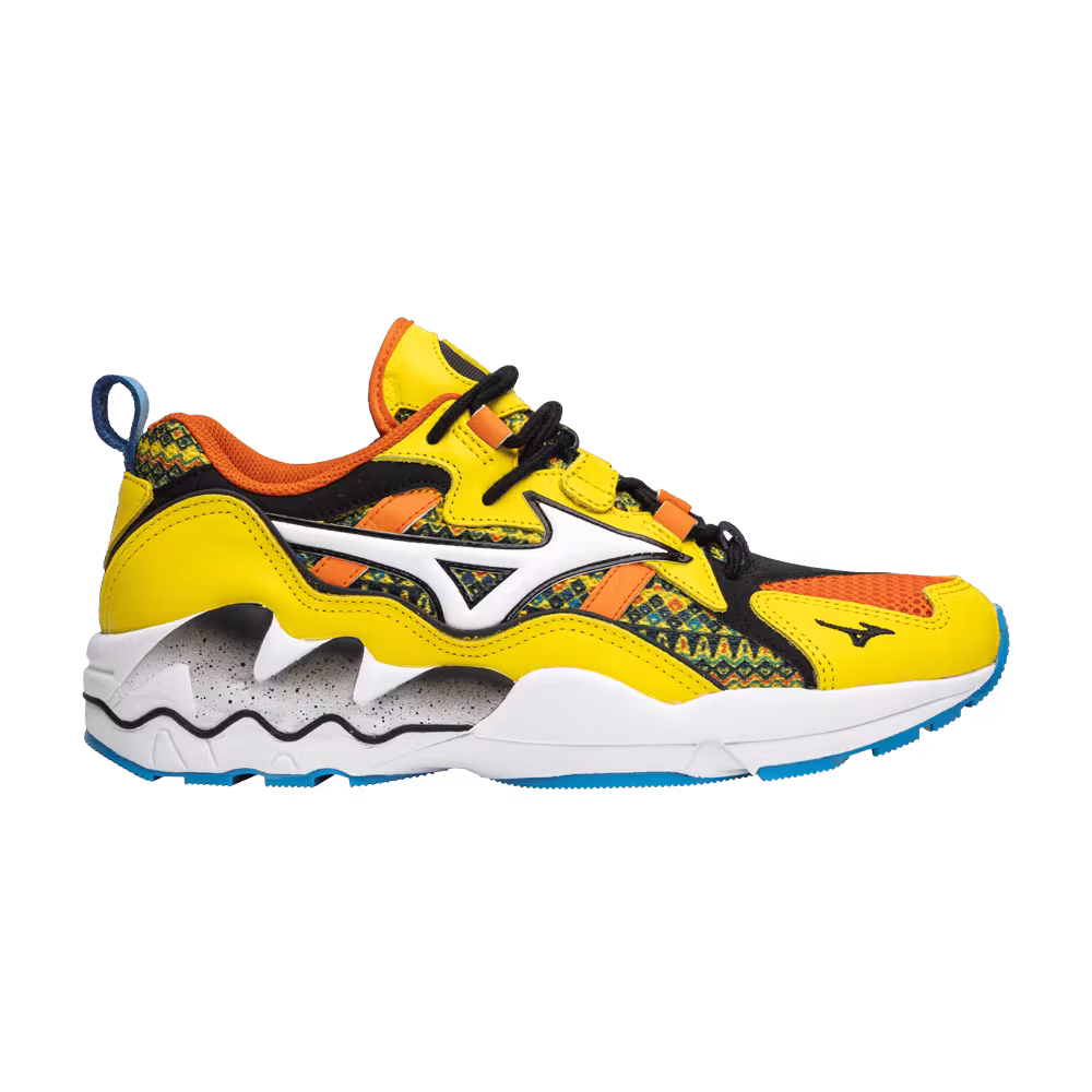 Pardon My French x Mizuno Wave Rider 1 African Fabric