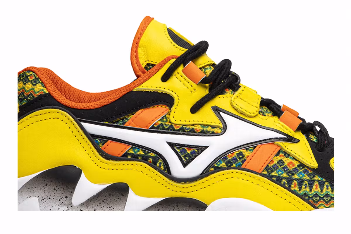 Pardon My French x Mizuno Wave Rider 1 African Fabric, view 3