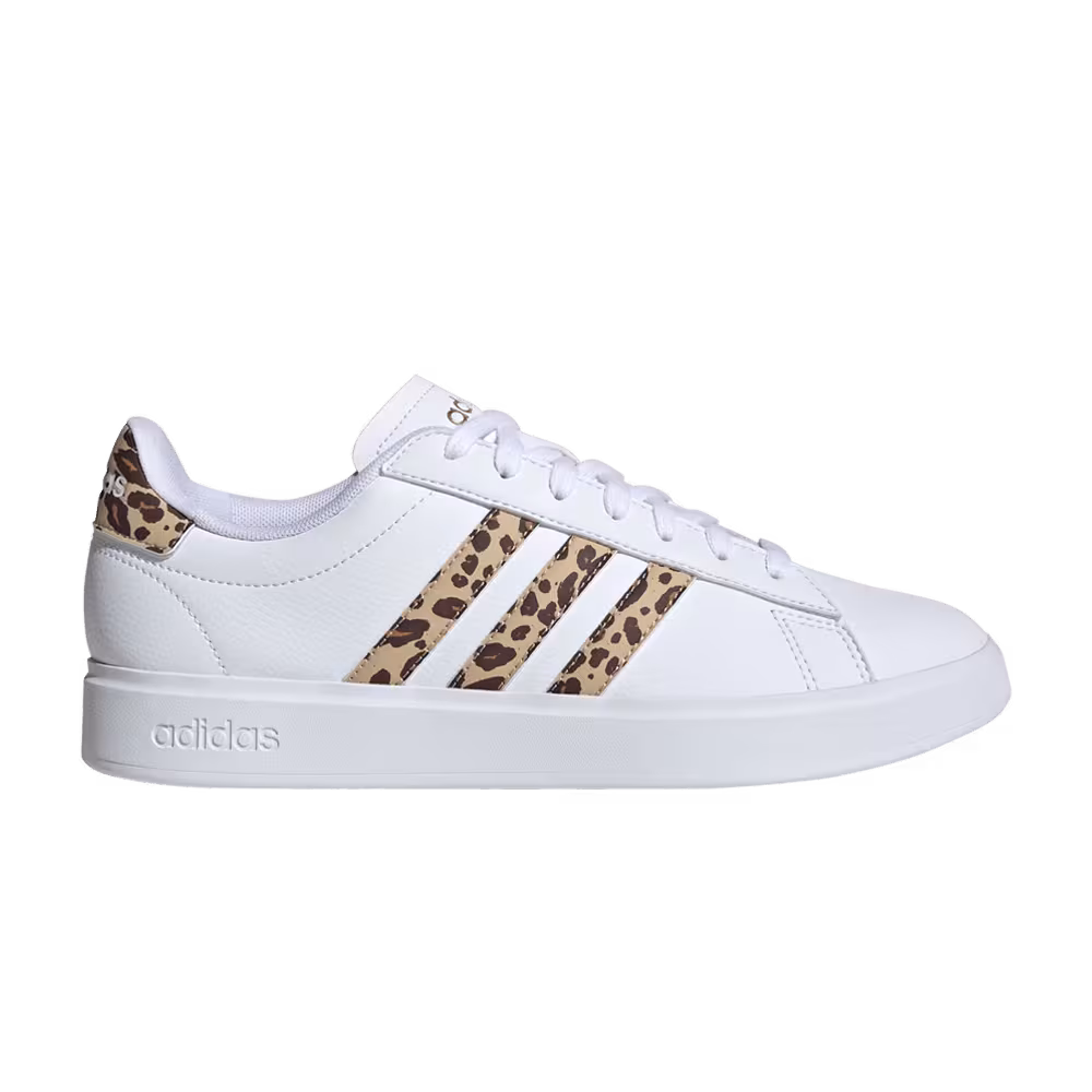 Adidas Women's Grand Court 2.0 White Leopard