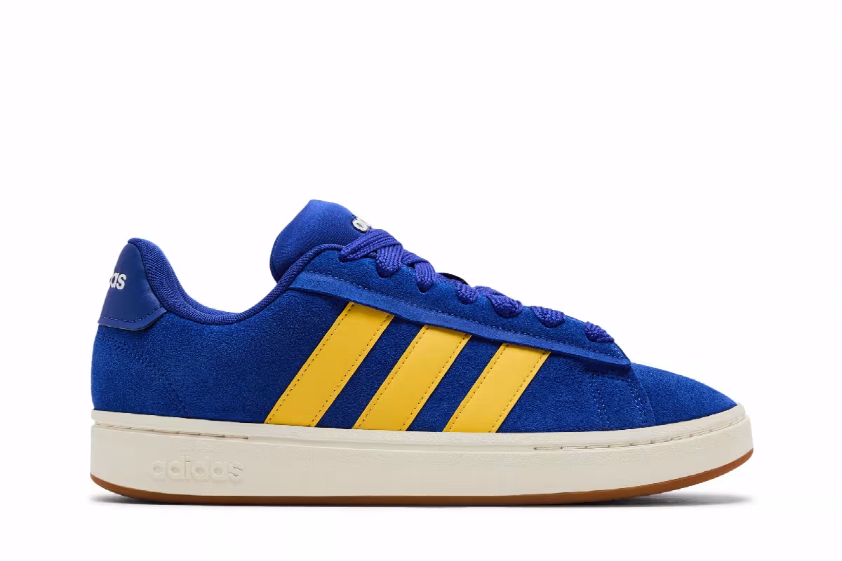 adidas Grand Court Alpha Lucid Blue Utility Yellow, view 2