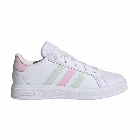 Adidas Grand Court Lace-Up K 'White Crystal Jade Pink'