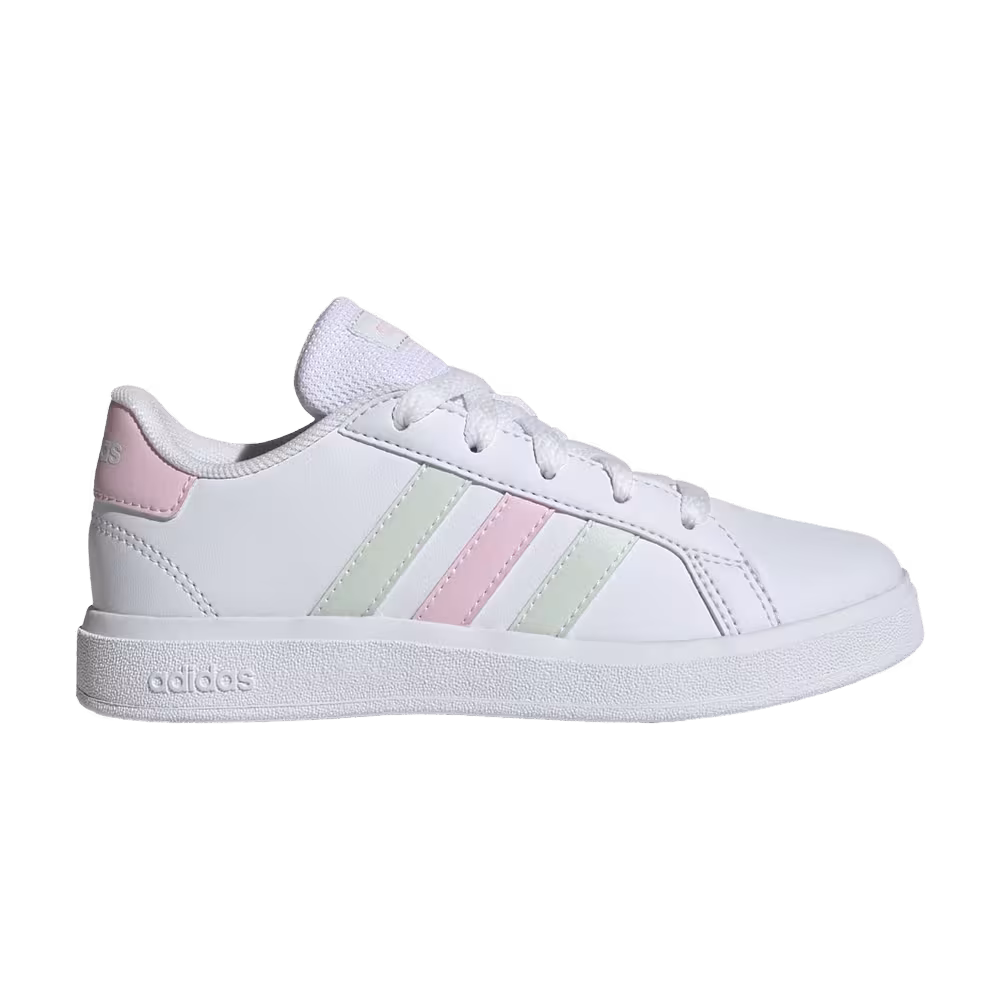 Adidas Grand Court Lace-Up K White Crystal Jade Pink