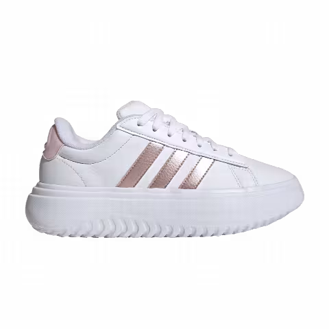 Adidas Wmns Grand Court Platform 'White Sandy Pink Metallic'