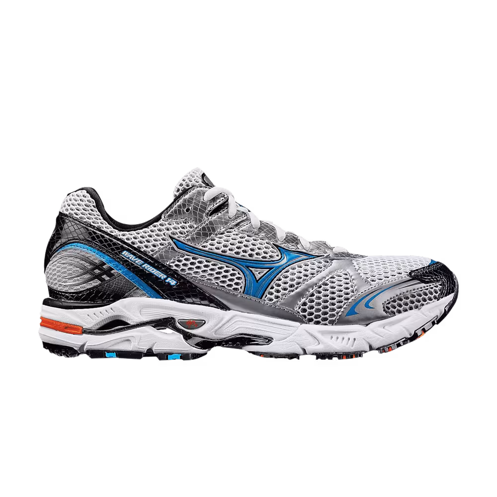 Mizuno Wave Rider 14 White Silver Blue