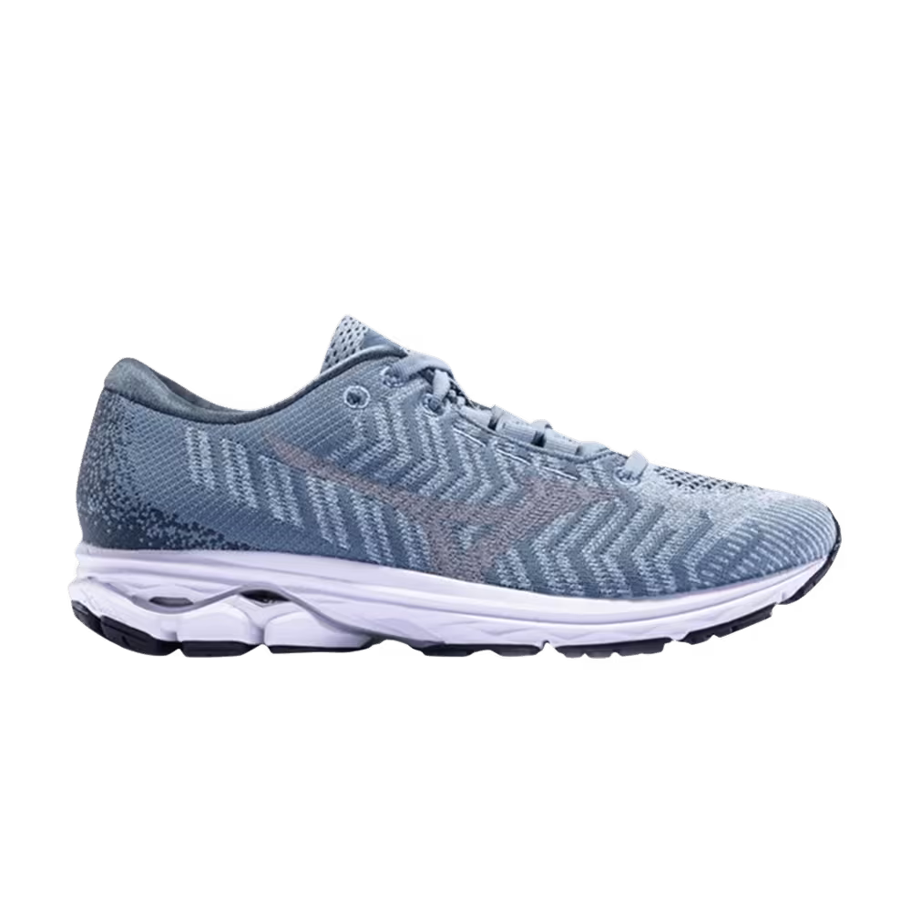 Mizuno Women's Wave Rider Waveknit 3 Grey Blue