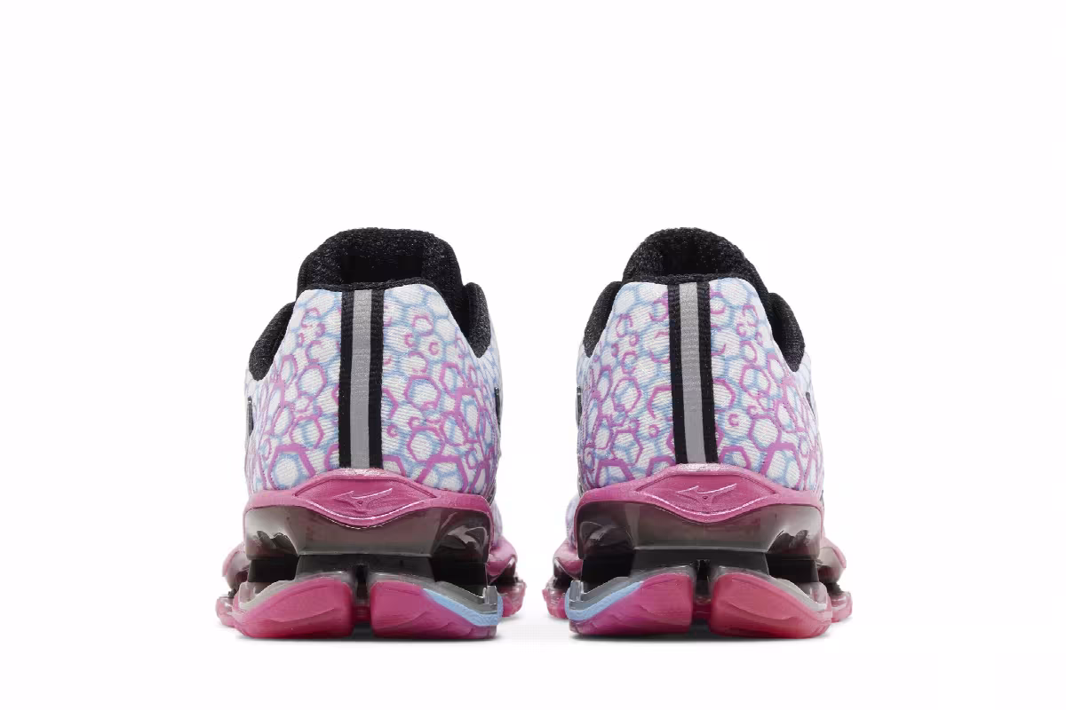 Mizuno Women's Wave Prophecy 3 White Pink, view 7