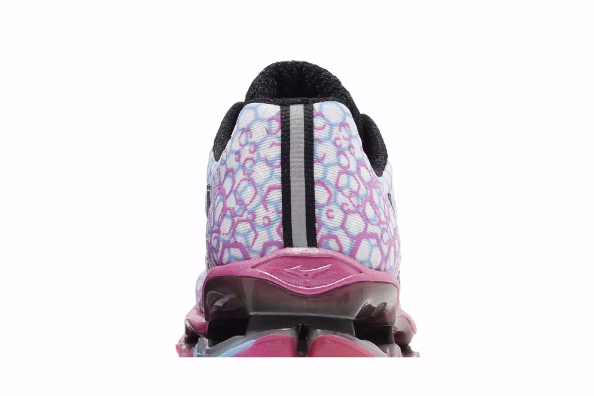 Mizuno Women's Wave Prophecy 3 White Pink, view 8
