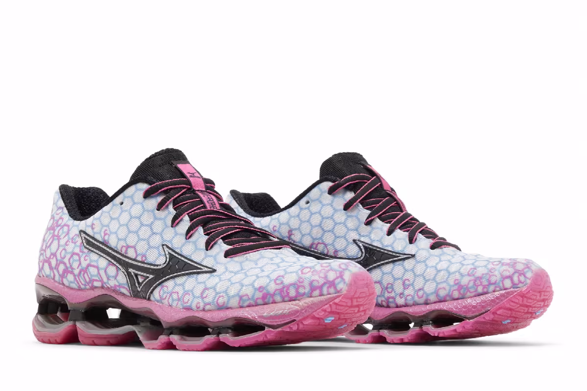 Mizuno Women's Wave Prophecy 3 White Pink, view 9