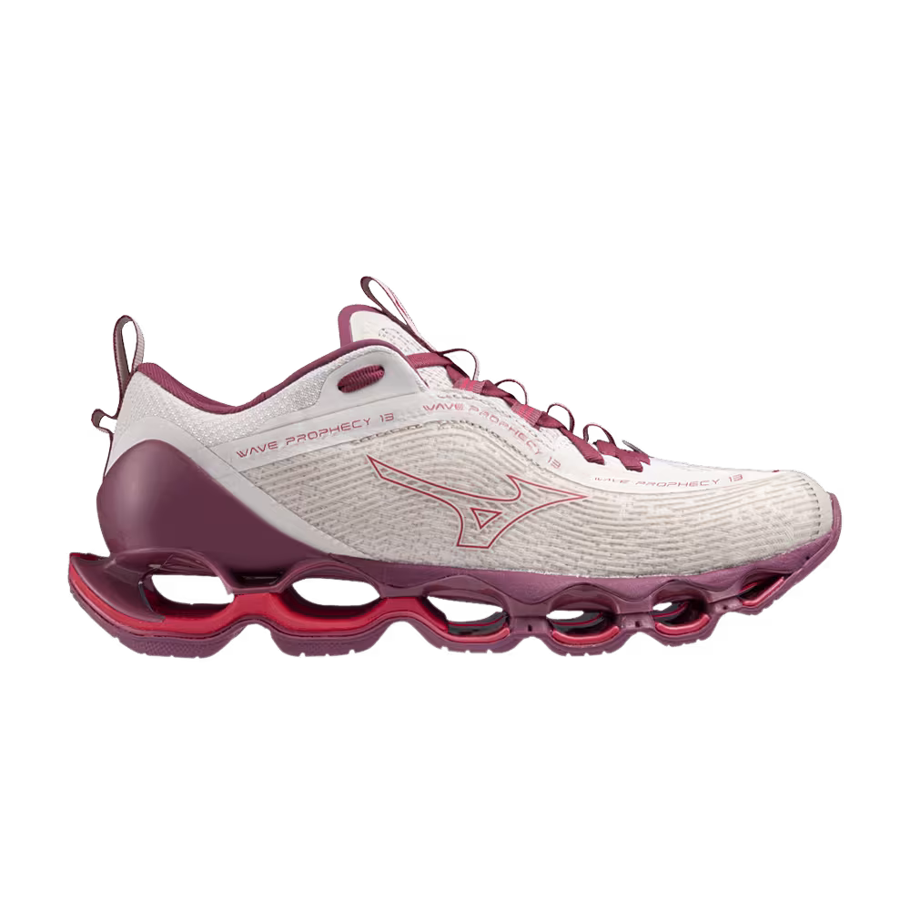 Mizuno Women's Wave Prophecy 13 White Sand Azalea