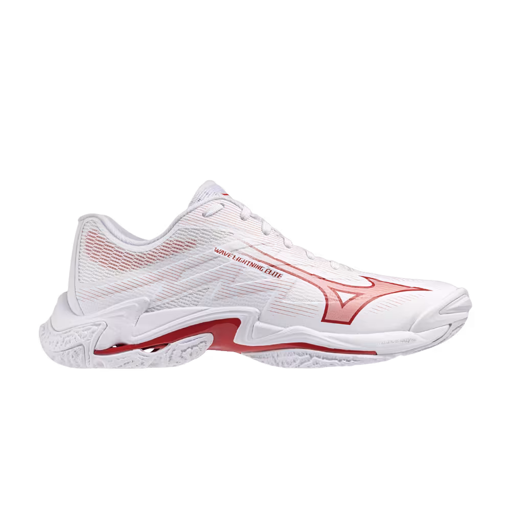 Mizuno Women's Wave Lightning Elite White Red