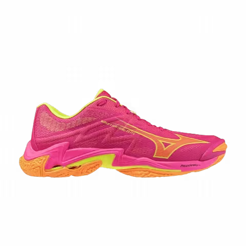 Mizuno Wave Lightning Elite 'Pink Tetra Fortune Yellow Light Orange'