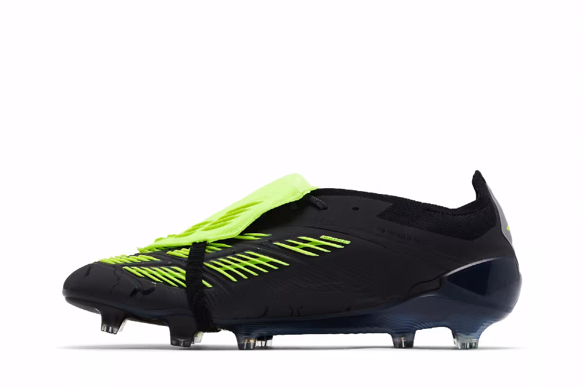 #MerkyFC x adidas Predator Elite Foldover Tongue FG Black Lucid Lemon, view 4
