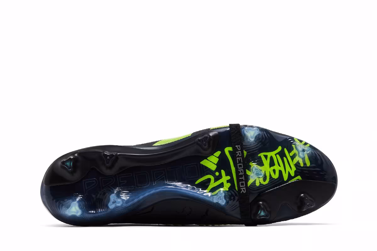 #MerkyFC x adidas Predator Elite Foldover Tongue FG Black Lucid Lemon, view 5