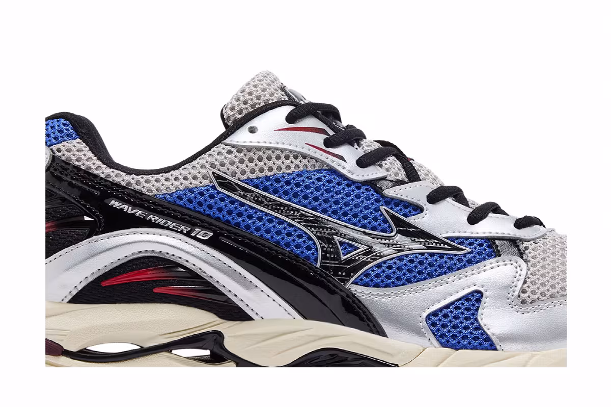 Mizuno Wave Rider 10 Harbor Mist Black Dazzling Blue, view 3
